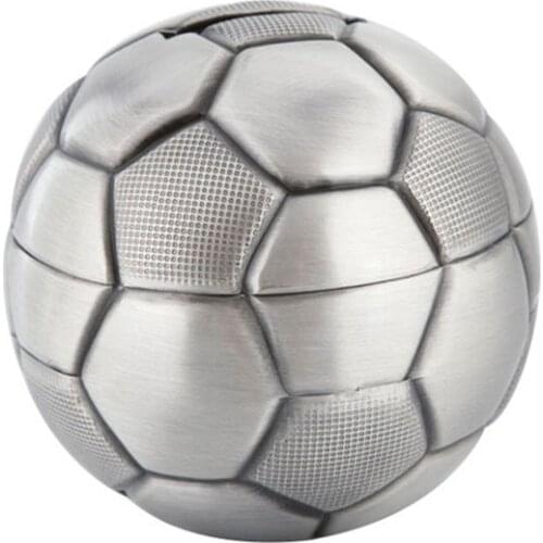 Creative Zinc Alloy Football Spherical Coin Piggy Bank For Childrens Soccer Saving Pot Money Box Home Desktop Decoration