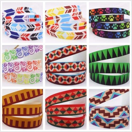 16105H19 , 10MM Pet dog footprints Printed grosgrain ribbon, DIY handmadeHair accessories Material wedding gift wrap