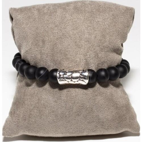 Courage Men 'S Bracelet Natural Stone Series Black Agate