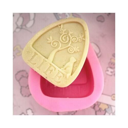 Handmade Soap Silicone Mold Animal Candle Molds Polymer Clay cat behind tree