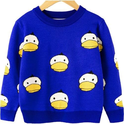 2-7Y Christmas Winter Baby Girls Boys Sweaters Woolly Jumper Coat Kids Knitting Pullovers Long Sleeve Knitwear Children Clothes