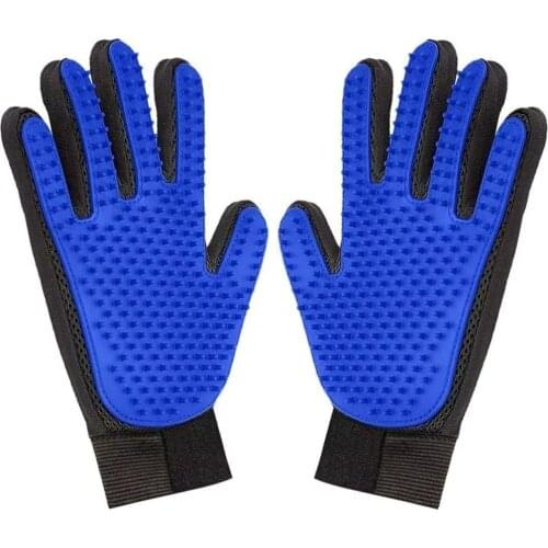 Pet Grooming Glove Soft Pet Hair Remover Gentle Deshedding Brush Glove Deshedding Tool for Cats Dogs Pet Hair Remover Mitt