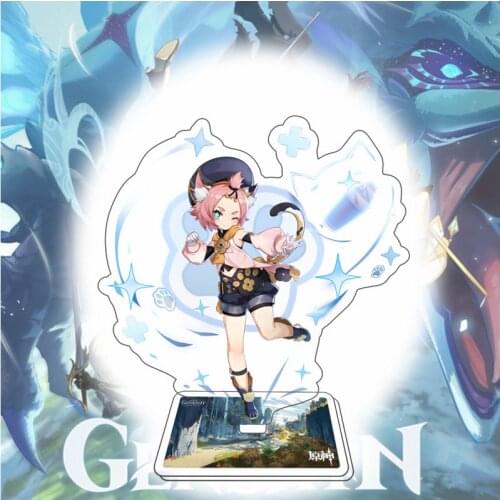 Genshin Impact Klee Keli Diona Cosplay Character Stand Kawaii Accessories For Boys Girls Collections Gifts