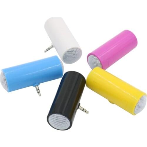 Mini Phone Speaker Portable Wireless Plug in Speaker with 3.5mm Aux Audio Connector AAA Battery Powered Stereo Speaker