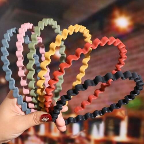 Wave Type Hairbands Wash Face Hair Holder Headband For Women Girls Basic Solid Color Head Band Hair Hoop Fashion Hair Accesories