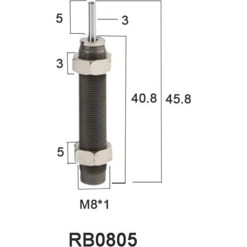 SHUYI RB0805 Adjustable Pneumatic Industrial Shock Absorber