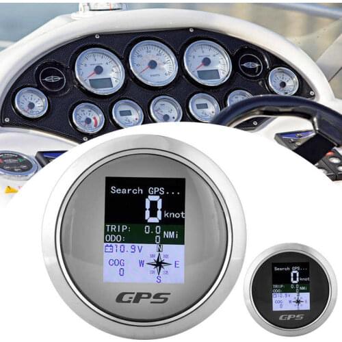 9-30VDC 85mm Speedometer GPS Car Boat Engineer 316 Stainless Steel Waterproof Digital Gauges Boat Accessories Marine
