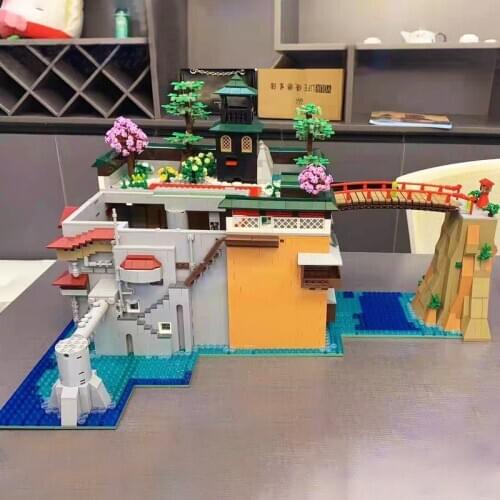 Street View Oil House Soup Hot Springs Hall Building Blocks 3D Model Bricks Toys For Boy DIY Birthday Gifts 55121 6786 PCS