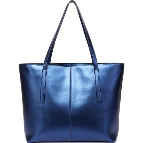 Genuine Leather Handbags 2021 New Autumn And Winter Shoulder Bag Big Fashion Simple Trendy Ladies Handbags 33*13*30