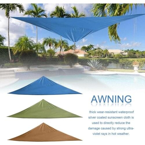 Triangle Sunshade Canopy Awnings Waterproof Sun Shelter Large Sunscreen Outdoor Camping Hammock Rain Fly Beach Sun Shelter