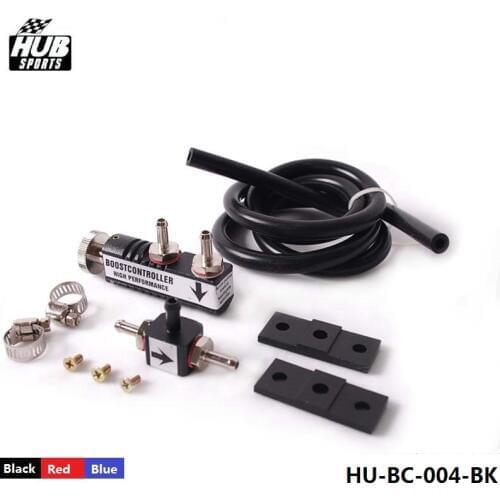 UNIVERSAL BLACK ADJUSTABLE MANUAL TURBO BOOST CONTROL LER KIT 1-30 PSI IN-CABIN For Toyota corolla HU-BC-004
