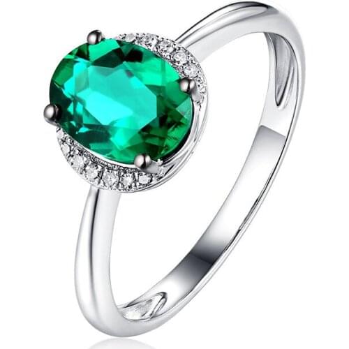 Natural Emerald Rings for Women Silver 925 Fashion Engagement for Couples Vintage Temperament Luxury Resizable Jewelry Gift