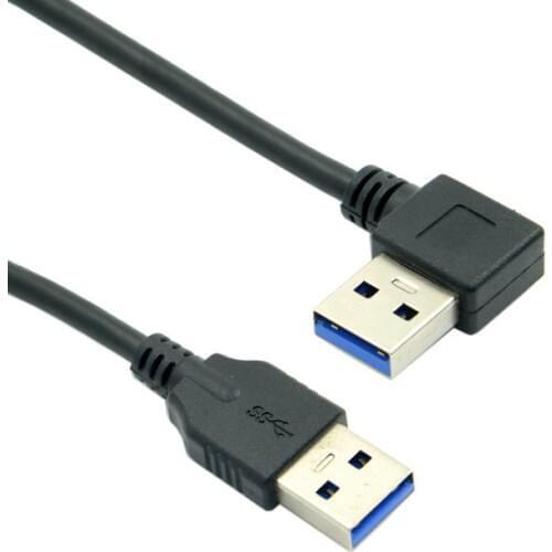 Zihan 0.4M Right Angled 90 Degree USB 3.0 A Type Male to Straight A Type Male Data Cable High Quality Cablecc