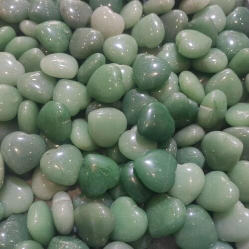 1pcs Natural Green Aventurine Heart Love Shaped Quartz Crystal Gemstone Reiki Stone DIY Craft Natural Stones and Minerals