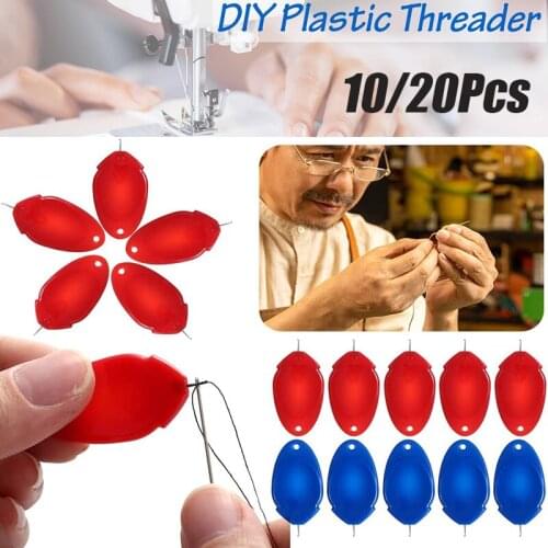 10/20Pcs Needle Threader Hand Machine Sewing Stitch Insertion Tool for Sew Easy Automatic Sliver Bow Wire Needle Threader