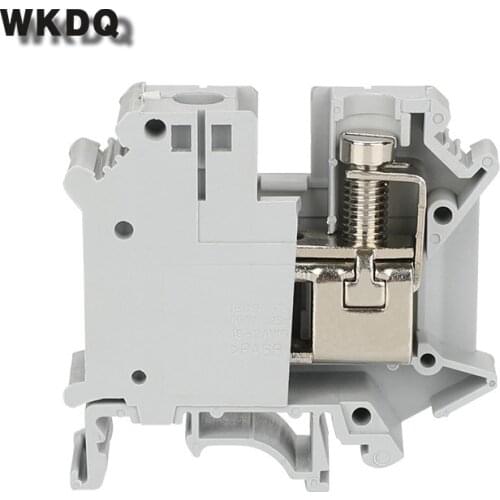10pcs UIK 35 2 Conductors Installation Din Rail Terminal Block With Screw Connection Connector screw terminal block