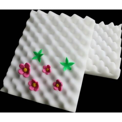 2Pcs Fondant Cake Chocolate Sugar Flower Drying Foam Decorating Bakeware Tool Set Mat Shaping Sponge Pad Gum Paste Mold