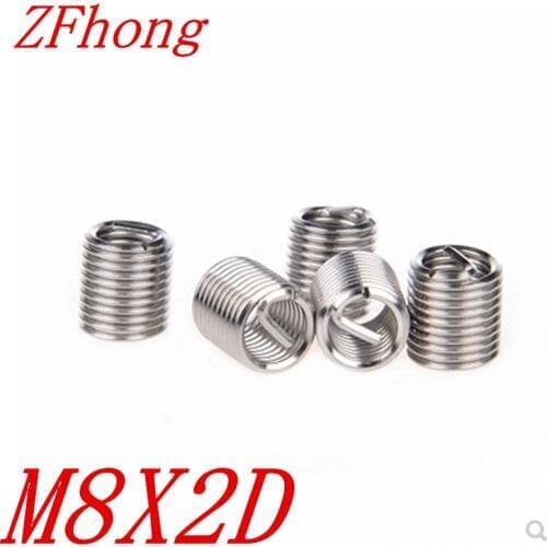 20pcs M8 M8*2D wire thread coil insert for thread repair,coil insert