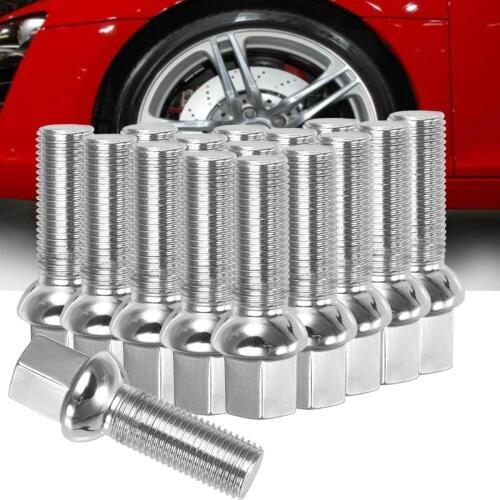 1/5/10PCS 35mm Alloy Steel M14X1.5 Car Wheel Nuts Screws Tire Tyre Screw Bolts For Audi