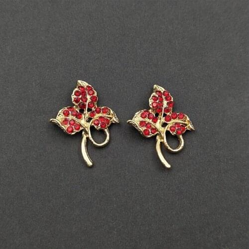 50pcs Leaves Alloy Crystal Rhinestone Appliques Flatback Jewelry strass Buckle Wedding Brides Hairpin Hair Clip Decor Shoes DIY