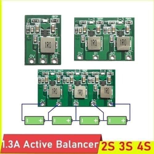 1.3A Active Equalizer Balancer 2S 3S 4S 3.7V 18650 Lithium 3.2V Lifepo4 Battery Transfer Active Balance for BMS Protection board