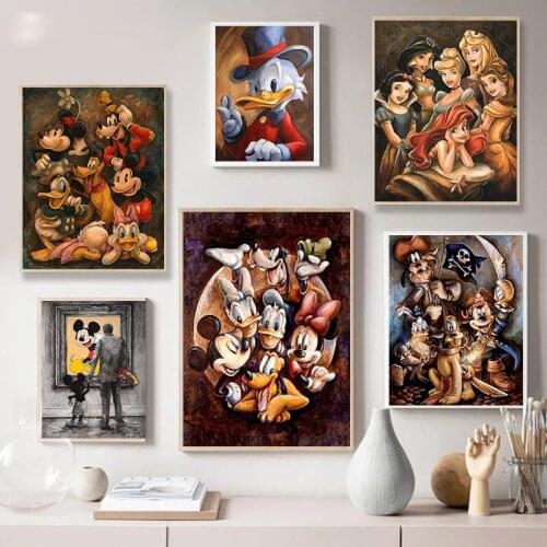 Diamond Painting Cross Stitch Kits Disney Anime Mickey Mouse Donald Mosaic Diamond Embroidery Full Square Drill Home Decor