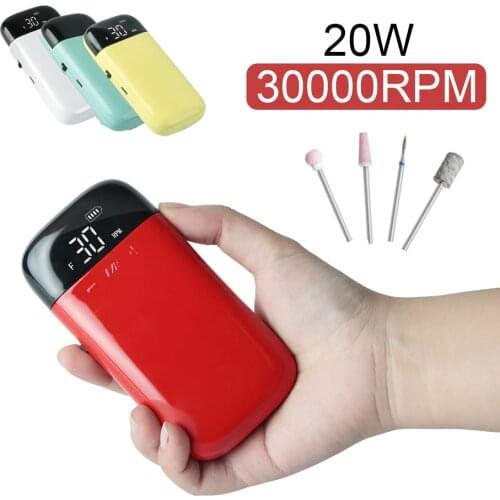 Portable Electric Nail Drill Machine Gel Nail Art Polisher Kit Tools For Manicure Pedicure Rechargeable Electric Nail File Set