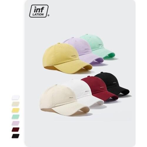 INFLATION Candy Color Baseball Cap Unisex Summer Outdoor Sports Sun Hats Men Women Matching Casual Peaked Caps 325CI2021