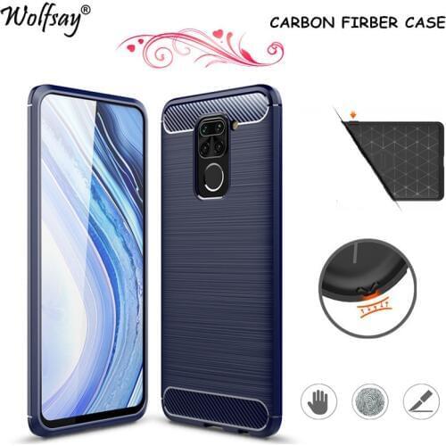 Carbon Fiber Cover For Xiaomi Redmi Note 9 Case Rubber Silicon Bumper Shockproof Cover For Redmi 7A Case Redmi Note 9S 9 Pro Max