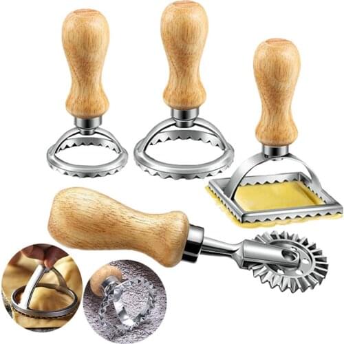 DIY Cutter Biscuit Mould with Wooden Handle Cookie Plunger Cutter Pastry Decorating DIY Food Fondant Baking Mould Tool