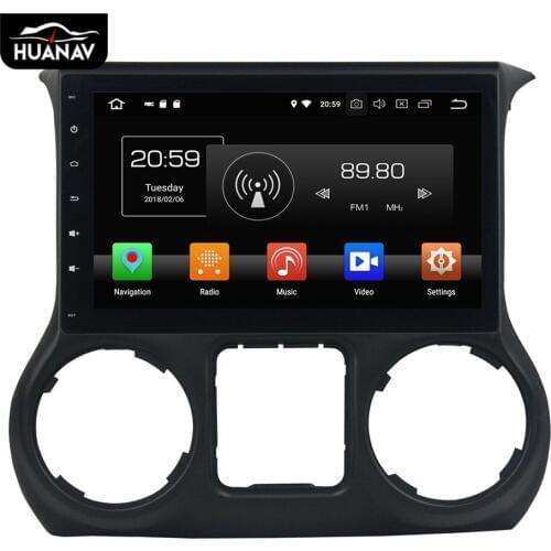 DSP 10.1'' Car GPS navigation For Jeep grand wrangler 2011-2016 auto multimidia stereo radio no DVD Player Android 9 max4GB+64GB