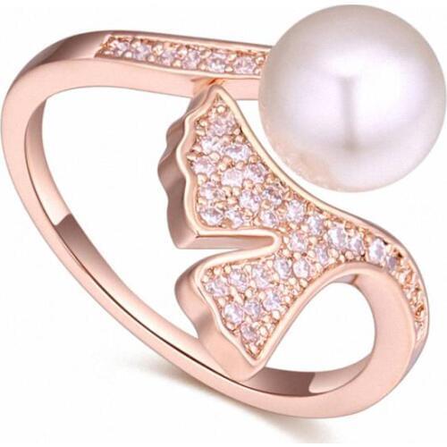 TRACYSWING Element Brand Real AAA Zirconia Micro Inlays Rose Gold Color Ring Party For Women Valentine Gift Th-129822