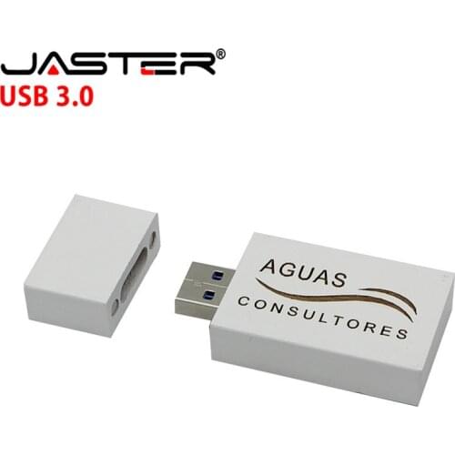 JASTER Free LOGO USB Flash Drives USB 3.0 Hot Selling Creative Dyeing Colourfu Wooden Square U Disk 4GB/8GB/16GB/32GB/64GB