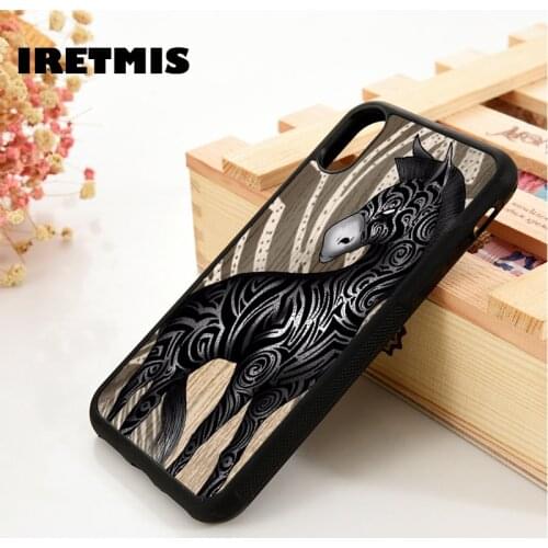 Iretmis 5 5S SE 6 6S phone case cover for iPhone 7 8 plus X Xs 11 Pro Max XR Zebra african stripe tribal illustration pattern