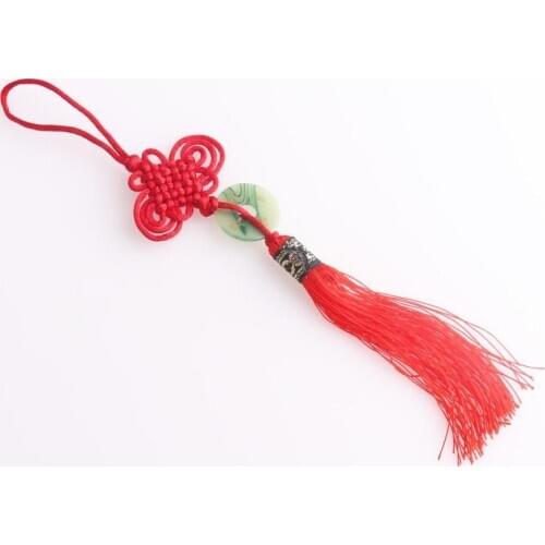 Chinese Knot Tassel,Lucky Knot Tassels,Red Charms Tassel Chinese Knot Charms, Festive Handmade Supplies 20cm