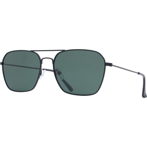 CLAES Campanelli Black Polarized Metal Sunglasses