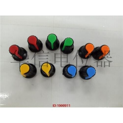 5pcs/lot 141 Plum blossom handle potentiometer knob cap 15MMX16.5MM blue red orange green yellow colored