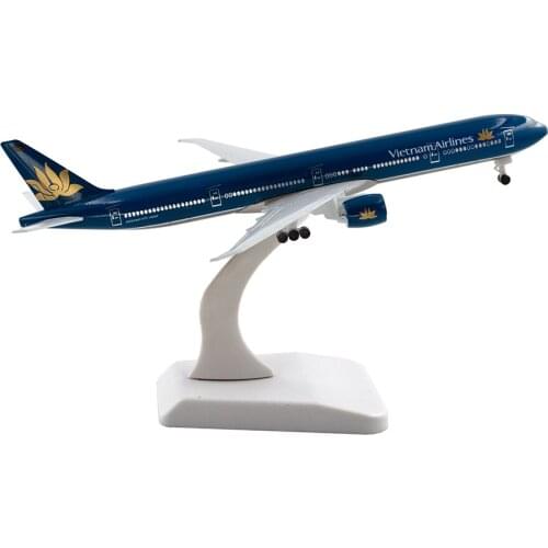 20cm Aircraft Boeing 777 Vietnam Airlines Alloy Plane B777 with Wheel Model Toys Children Kids Gift for Collection