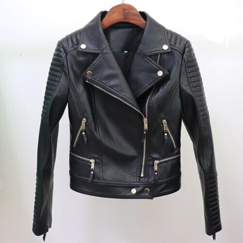 O'DRESSY Womens Fashion Leather Jackets