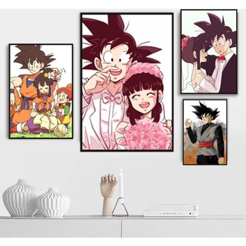 Classic Japanese Anime Dragon Ball Goku Anime Family Poster Canvas Painting Living Room Bedroom Wall Art Decoration Cuadros