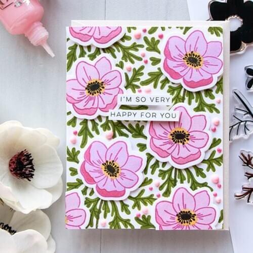 Flower Layered Leaves Clear Stamps for Scrapbooking Decorative Cards Making Paper Crafts Supplies Transparent Stamp New 2018