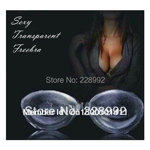3d transparent freebra invisible silicone bra stick padded underwear bras to make full breasts free shipping