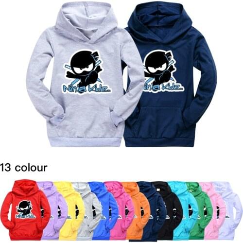 Hoodies for Teen Girls Cotton Toddler Fall Clothes NINJA KIDZ Casual Pocket Sweater for Boys Big Kids Hoodie Baby Sweatershirt