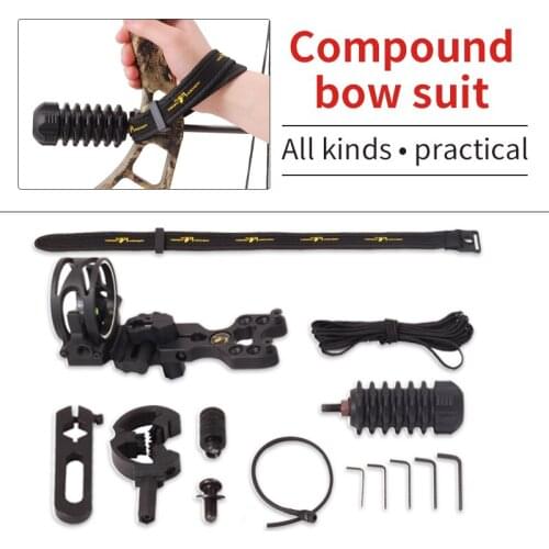 Archery Upgrade Black Bow and Arrow Slings Stabilizer Arrow Rest Compound Bow Accessories Set for hunting