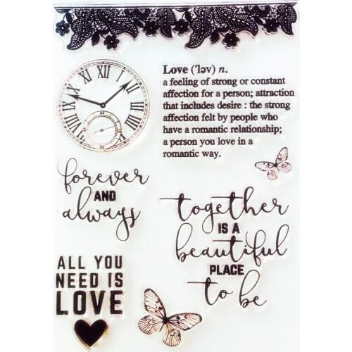 YLCS348 Love Silicone Clear Stamps For Scrapbooking DIY Photo Album Cards Decoration Transparent Stamp Craft Clear Stamp Tool