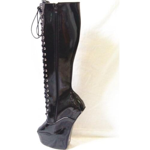 7.87in High Height Womens Sexy Party Boots Hoof Heels Knee-High Boots US Size 6-14 No.WG102
