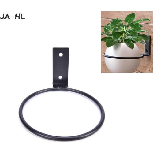 1pcs Black Flower Pot Holder Ring Plant Holder Ring Wall Mounted Wall Planter Hooks