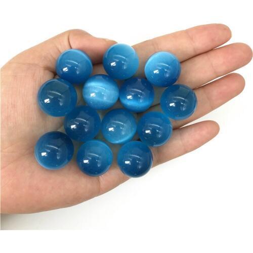 1PC Sky Blue Cat Eye Stone Ball Blue Cryustal Sphere Balls Crystal Gem Healing Stones Gifts Natural Quartz Crystals