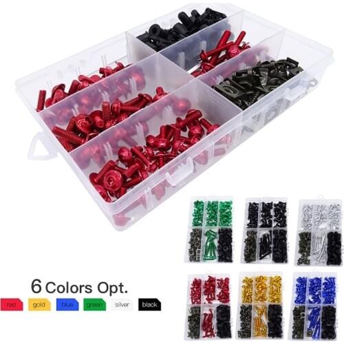 233pcs Universal Windscreen Windshield Screws Colorful Motorcycle Accessories Bolt Kits Fastener Clips For Suzuki Yamaha