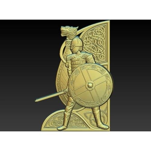 3D model relief STL for cnc router carving and engraving artcam aspire -viking warrior